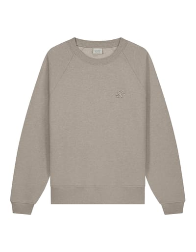 Filling Pieces 422630500397 Sweaters Beige Sweatshirt Embroidered Knot Melange