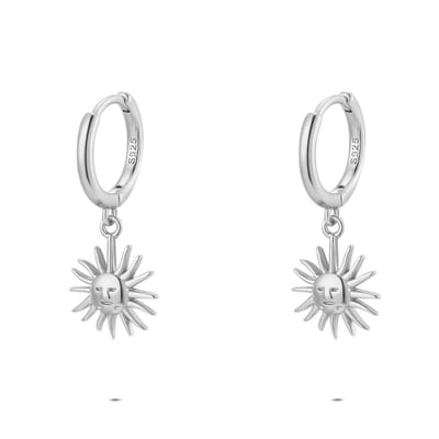 Twice As Nice Oorbellen in zilver, zon Zilverkleurig