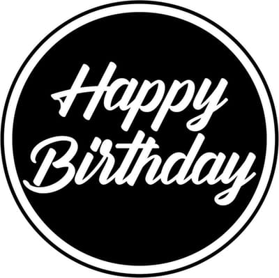 Bierviltjes/onderzetters Happy Birthday - 10x stuks - zwart - D10 cm - Verjaardag versiering