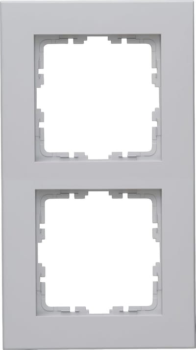 Afdekraam 2-voudig - Wandplaat Frame - Stopcontact Afwerking - Mat Geverfd - 55 x 55 mm - Grijs
