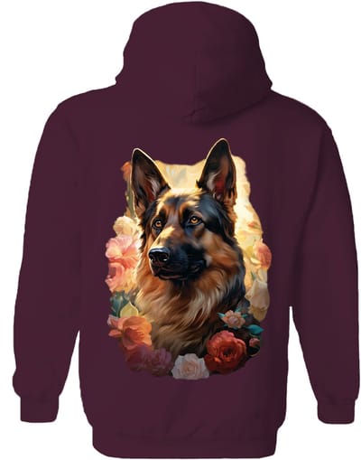 Duitse Herder German Shepherd Portrait The Coloured House Hoodie M