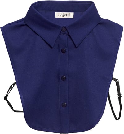 Lajetti - Los Kraagje Donkerblauw Puntkraag - Blouse Kraagje Dames