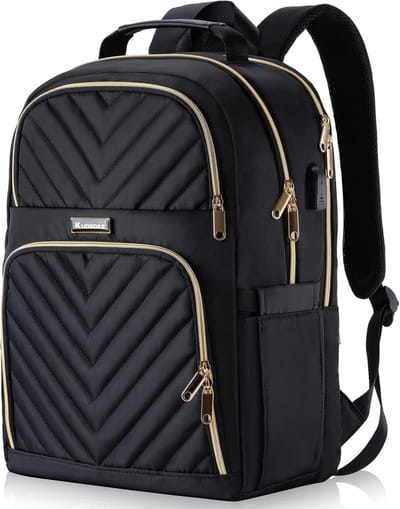 Dames Rugzak 15,6 inch met USB-oplaadaansluiting - Waterdichte School- en Laptoprugzak voor Reizen en Werk