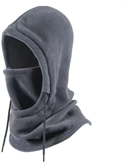 capuchon sjaal licht grijs, Capuchonmasker - Winter - Koud en winddicht masker - Hoofdband en nekband geïntegreerd-Met trekkoord - Masker, muts, sjaal - Geschikt voor motorrijden, fietsen, skiën, snowboarden, bergbeklimmen, - Capuchonomtrek 56-58