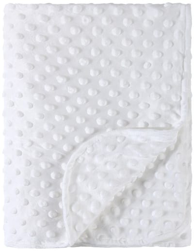 Sierdeken – Babydeken – Kinderdeken – Zachte fleece deken – Comfortabele inbakerdoek – Dubbellaagse, afgebiesde kinderdeken met structuur – Baby-inbakerdoek & deken – Effen deken – Geschikt voor wiegjes – 100 x 80 cm