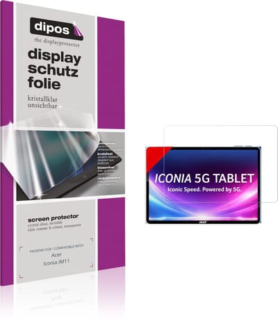 dipos – 2x Beschermfolie geschikt voor Acer Iconia iM11 | Krasbestendige & heldere Screenprotector Ultra-Thin