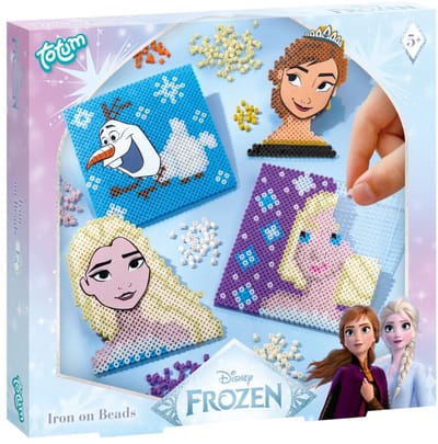 Disney Frozen strijkkralen set Totum knutselpakket met Anna en Elsa - Frozen knutselen speelgoed vanaf 5 jaar - 2600+ strijkkralen en 2 legbordjes