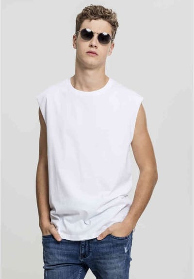 Urban Classics - Open Edge Tanktop - 4XL - Wit