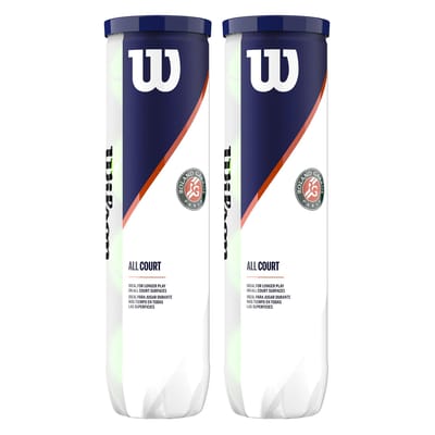 Wilson Roland Garros All Court Tennisballen - 4 can - 2 Blikken