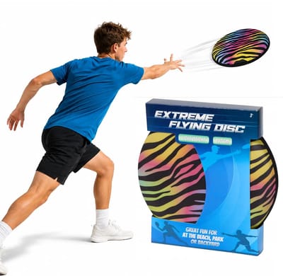 Tijger Extreme Flying Disc - 23 cm groot - Zacht materiaal - Strand - Zee - Zwembad - Buiten spel - Vanaf 4 jaar
