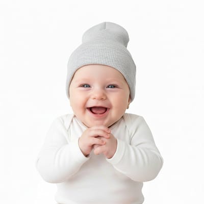 BabyUniverse - Baby Muts - Smerfetka - Zacht en Delicaat - Grijs