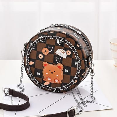 Kleine Tas Nieuwe Damesstijl Enkele Schouder Crossbody Niche Kettingtas Mobiele Telefoontas Mini Kleine Ronde Tas .
