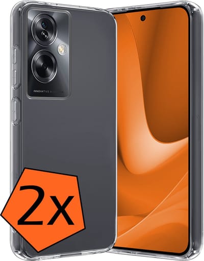 Hoes - 2 Stuks - Geschikt voor OPPO A79 - Sterk & Shockproof - Case Siliconen - Back Cover - Telefoon Hoes - Transparant