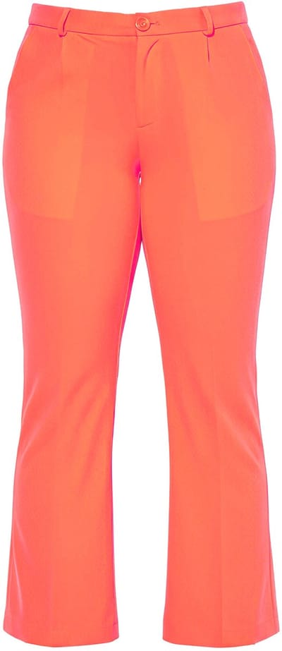 Angel of Style - Dames - Broek rechte pijpen knoopsluiting - Neon roze - Maat 58
