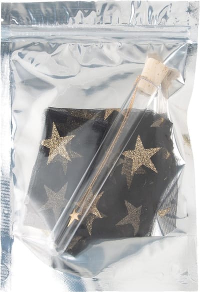Orelia ketting kort met vallende ster goudkleurig en sterren pantykousjes