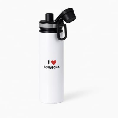 Hacebo® - I love bonusopa waterfles met draaidop grijs - Opa - de liefste bonusopa - verjaardag - cadeautje voor opa - opa artikelen - kado - geschenk - water fles - 850ML