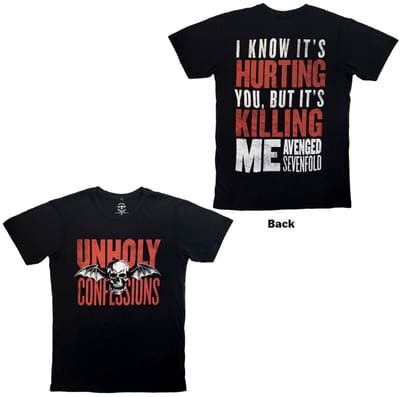Avenged Sevenfold - Unholy Confessions Heren Tshirt - M - Zwart
