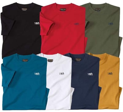 ATLAS FOR MEN - Set van 7 T-shirts Atlas® - Heren - Verkrijgbaar in grote maten - 5XL