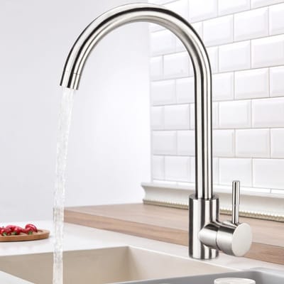 QIN® Keukenkraan - Kraan - Keuken Kraan - Zwart - 24cm x 9cm x 48cm