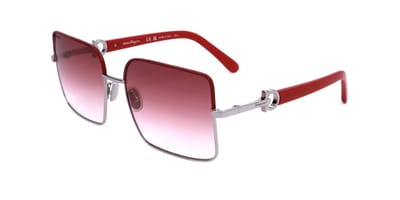 Ferragamo SF302SL Silver burgundy 60/18/140 WOMAN Zonnebrillen