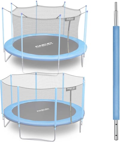Onderpaal voor trampoline met buiten- en binnennet 8-15 ft blauw Neo-Sport