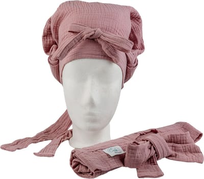 Mon'Que Curly Boost - Hydro Snoozz nachtmuts voor krullend haar roze M