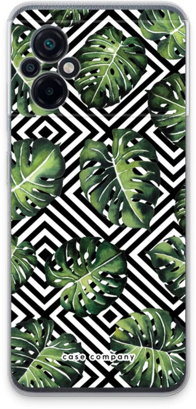 Case Company® - Hoesje geschikt voor Xiaomi Poco M5 hoesje - Geometrische jungle - Soft Cover Telefoonhoesje - Bescherming aan alle Kanten en Schermrand