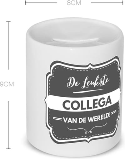 Akyol - de leukste collega Spaarpot - Collega - beste collega - werk - afscheidscadeau - verjaardagscadeau - kado - 350 ML inhoud