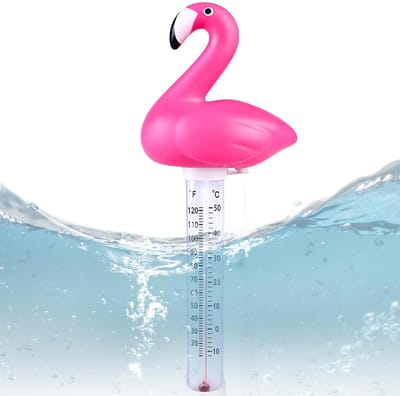 Floating Pool thermometer, breukvaste zwembadthermometer, drijvende waterthermometer, baby zwembadthermometer voor zwembad, spa's, aquaria, visvijvers en babyzwembad (roze)