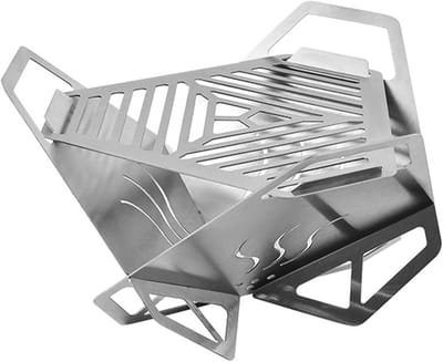 Mini draagbare barbecue grill , roestvrij staal houtskool grill, camping- en wandelgrill, vuurpan, opvouwbare buitenkachel, afneembaar voor gemakkelijk dragen