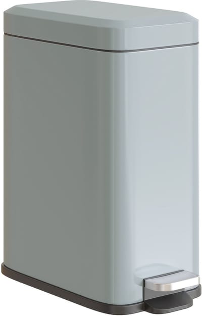 HOMCOM-Mülleimer-Eisen-29,2L x 14B x 32H cm-Grau