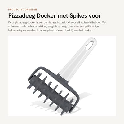 Dailygoods - Pizzadeeg Docker met Spikes voor Perfecte Bakresultaten
