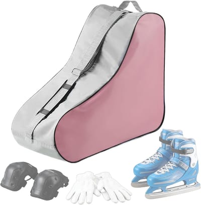 Schaatsen Tas - Sporttas - Schaatsen Vervoeren - Verstelbare Riem - 43 x 37 x 3 cm - Roze