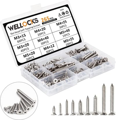 schroeven - zelftappende schroeven-assortimentset 265pcs