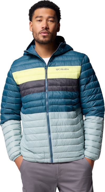 Columbia Powder Pass Hooded Jacket, Mannen, Blauw, Jasje, maat: L
