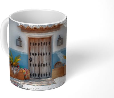 Mok - Koffiemok - Deur - Manden - Planten - Mokken - 350 ML - Beker - Koffiemokken - Theemok