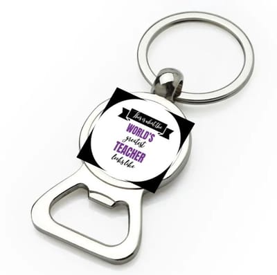 Akyol - greatest teacher looks like flesopener - Leraar - beste leraar - school - verjaardagscadeau - afscheidscadeau - kado - gift - geschenk - 9 bij 3 cm