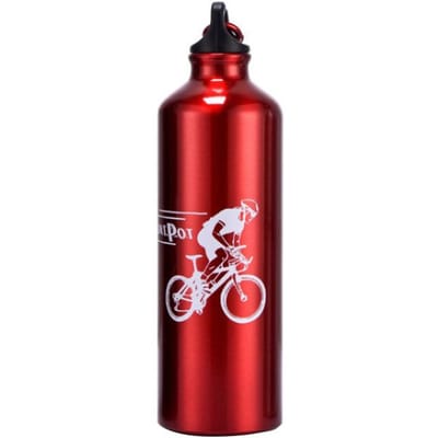 Fietsen Waterfles 750ML Mountainbike Racefiets Waterflessen Met Gesp Joggen Klimmen Sport Aluminium Ketel Tweewieler Praktisch Gebruik red