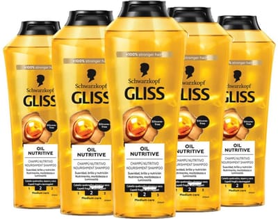 Gliss Kur Shampoo XL – Oil Nutritive 5 x 400 ml Voordeelverpakking