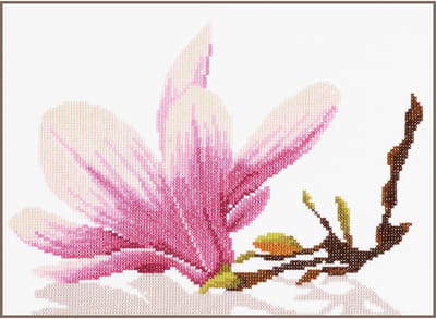 Lanarte Borduurpakket - Borduurset - Borduurpakket volwassenen - Telpakket kit - 30 x 20cm - Magnolia tak - PN-0008162