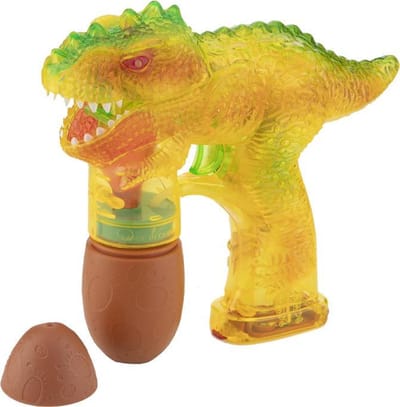 Grafix Bellenblaas pistool Dinosaurus - inclusief licht & geluid - 60ML bellenblaas vloeistof | buitenspelen kinderen