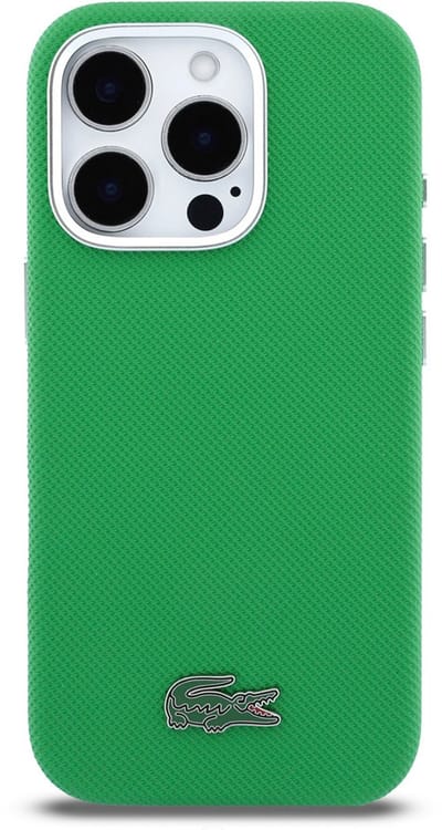 Lacoste Back Cover Case - iPhone 16 Pro Max - Estragon Green - MagSafe-compatibel - Metalen Randen
