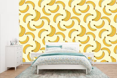 Behang - Fotobehang Fruit - Design - Banaan - Breedte 385 cm x hoogte 240 cm