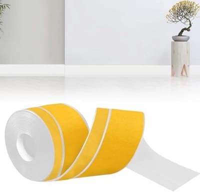Zachte zelfklevende plint 50 mm x 20 mm x 24 m - Flexibele PVC hoeklijst voor keuken en badkamer (wit)