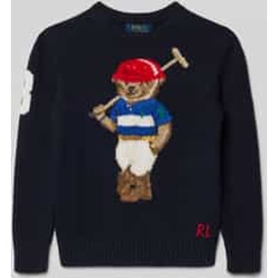 Gebreide pullover met motief en ronde hals