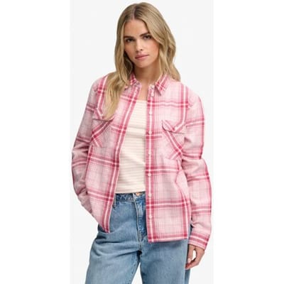 Superdry Lumberjack Geruite Flanellen Overhemd Pink Grootte: 36