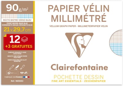 Clairefontaine millimeterpapier A4 - Voordeelpak
