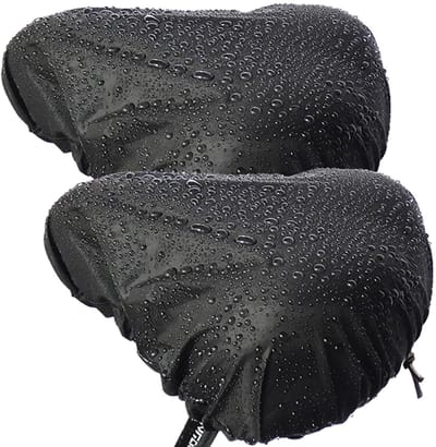 Zadelhoes - 2 Stuks - 24*27 cm - Waterdichte Fietszadelhoes van Oxford-Stof – Regen-, UV- en Stofbestendige Zadelhoes voor Fiets – Geschikt voor Stadsfiets, E-bike en Brede Zadels – Zwart