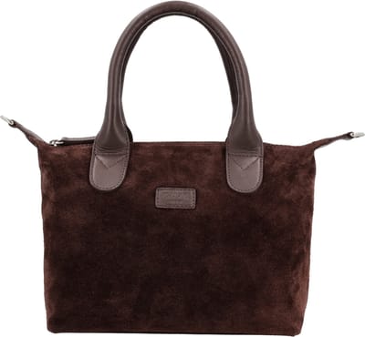 Charm London Buckingham Royale Handtas - Schoudertas - Crossbody - Suede - Leer - Dames - Leren Dames Tas - Donkerbruin
