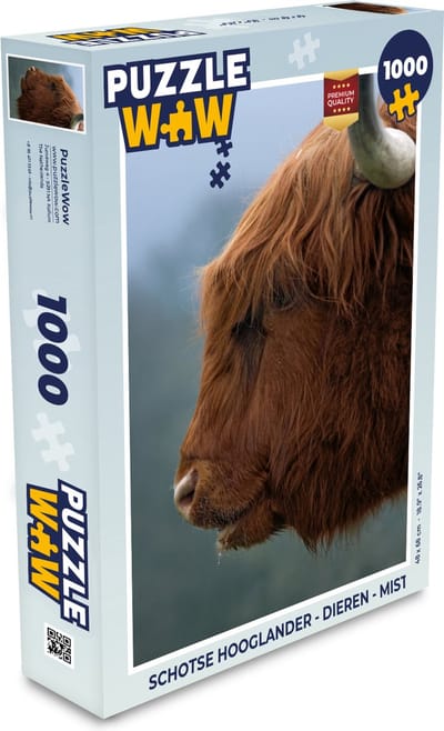 Puzzel Schotse Hooglander - Dieren - Mist - Legpuzzel - Puzzel 1000 stukjes volwassenen